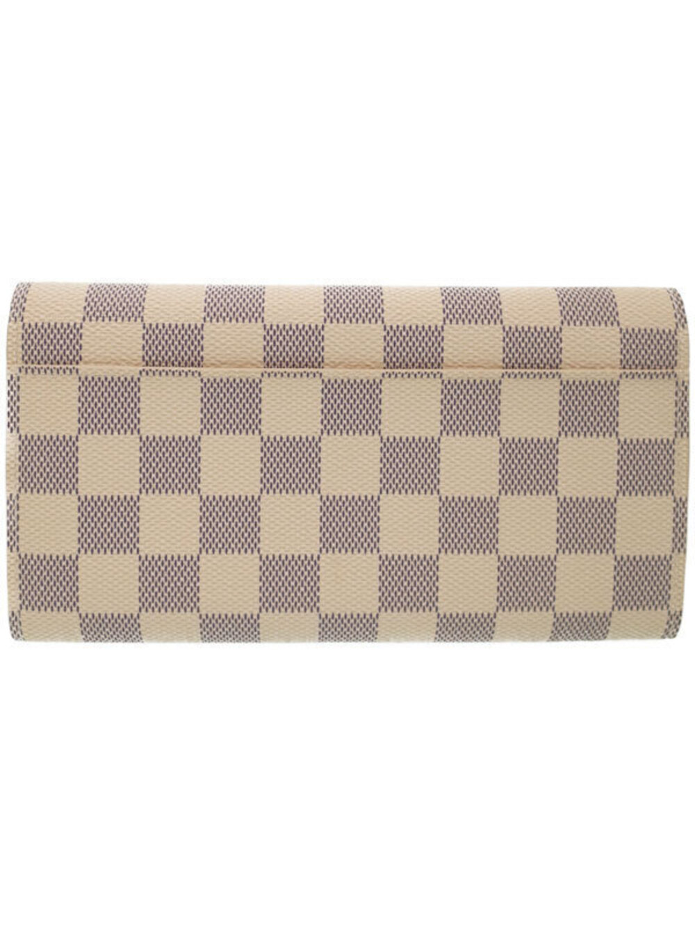 Louis Vuitton Long Azur Portefeuille Sarah fold Bi Damier White Wallet White